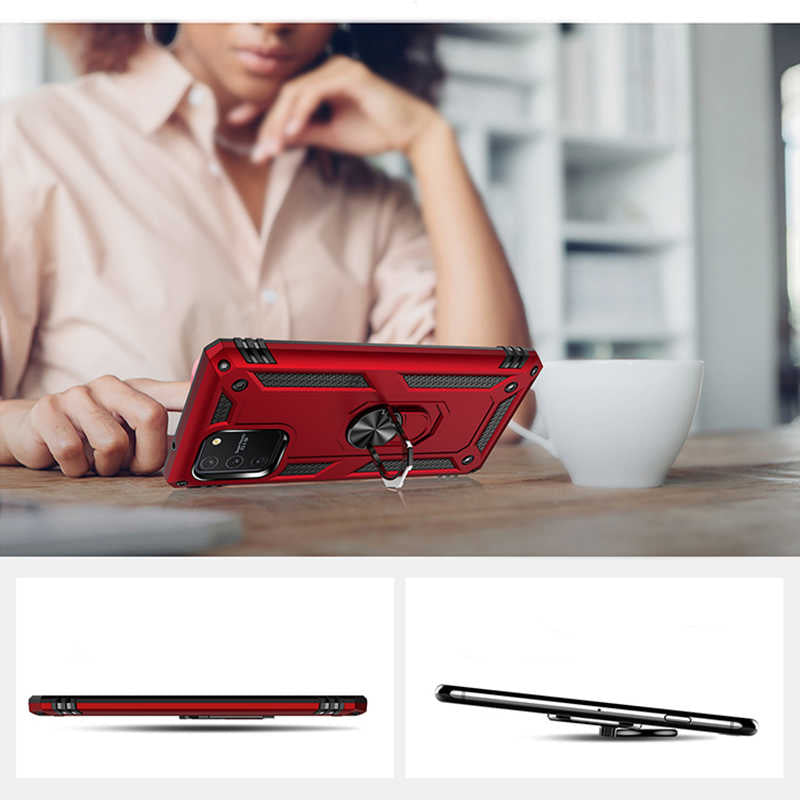 Galaxy A91 (S10 Lite) Kılıf Zore Vega Kapak Gri