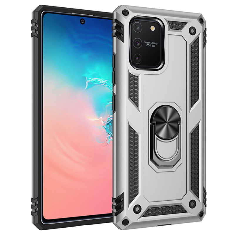Galaxy A91 (S10 Lite) Kılıf Zore Vega Kapak Gri