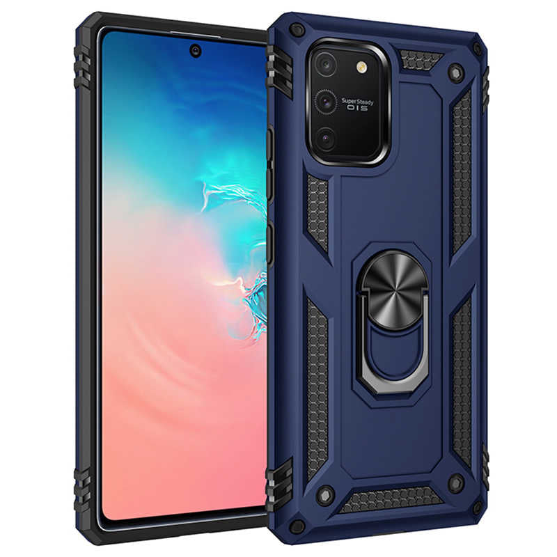 Galaxy A91 (S10 Lite) Kılıf Zore Vega Kapak Mavi