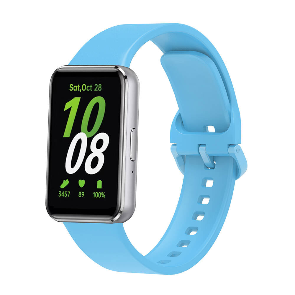Galaxy Fit 3 Silikon Kordon Zore KRD-110 Strap Kayış Mavi