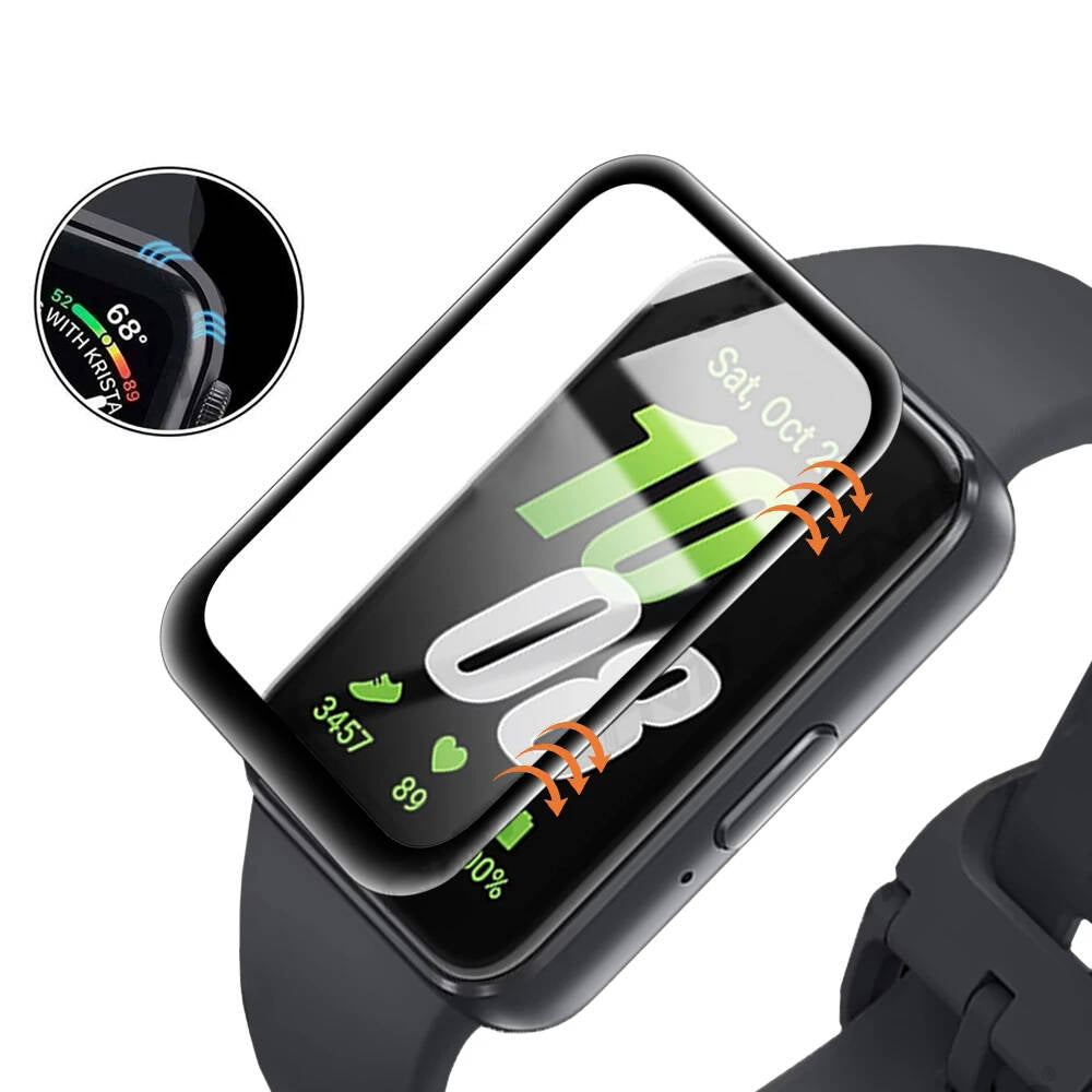 Galaxy Fit 3 Zore PMMA Pet Saat Ekran Koruyucu Siyah