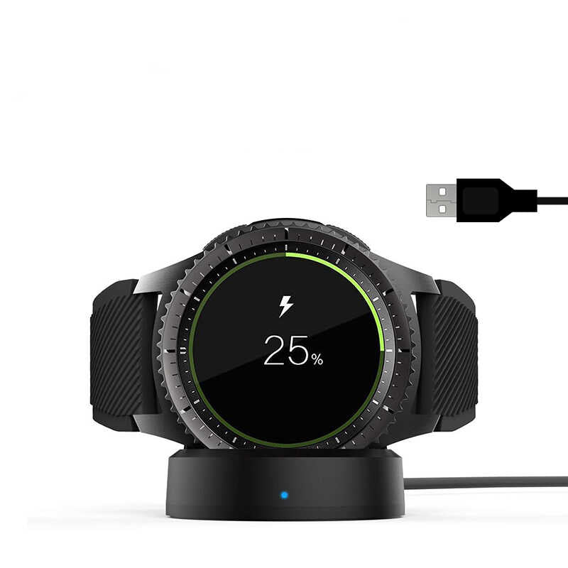 Gear S3 Zore Usb Şarj Kablosu Siyah