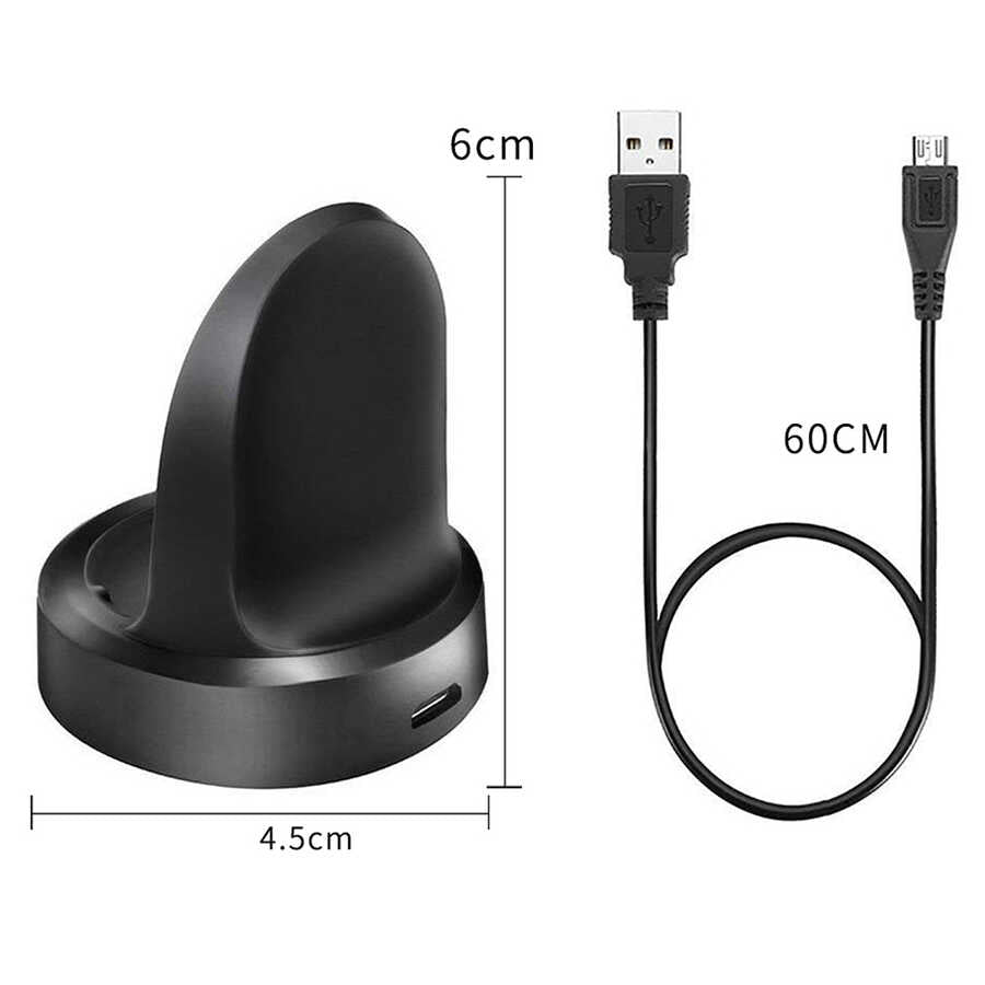 Gear S3 Zore Usb Şarj Kablosu Siyah