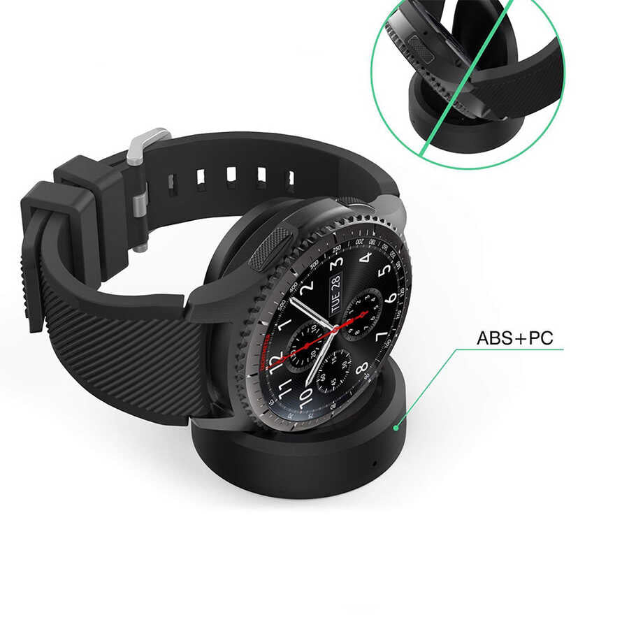 Gear S3 Zore Usb Şarj Kablosu Siyah