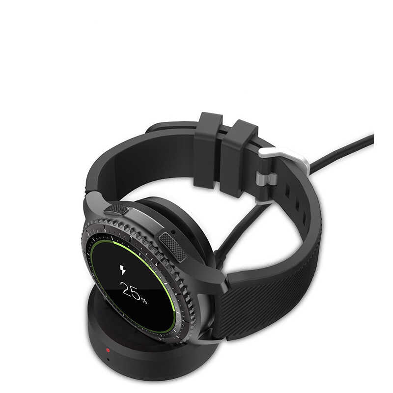 Gear S3 Zore Usb Şarj Kablosu Siyah