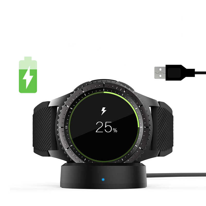 Gear S3 Zore Usb Şarj Kablosu Siyah