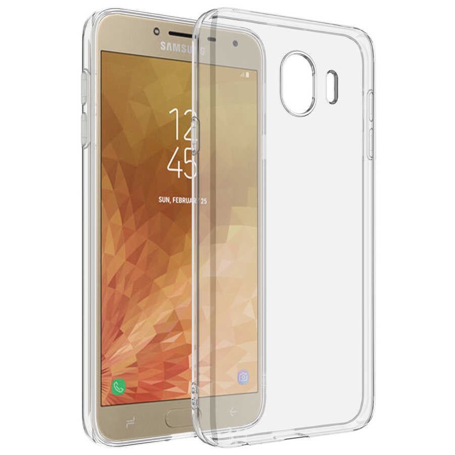Galaxy J4 Kılıf Zore Süper Silikon Kapak Renksiz