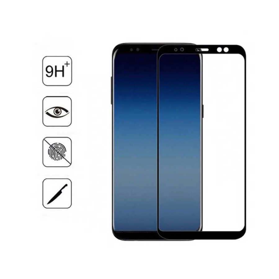 Galaxy J4 Plus Davin 5D Cam Ekran Koruyucu Siyah