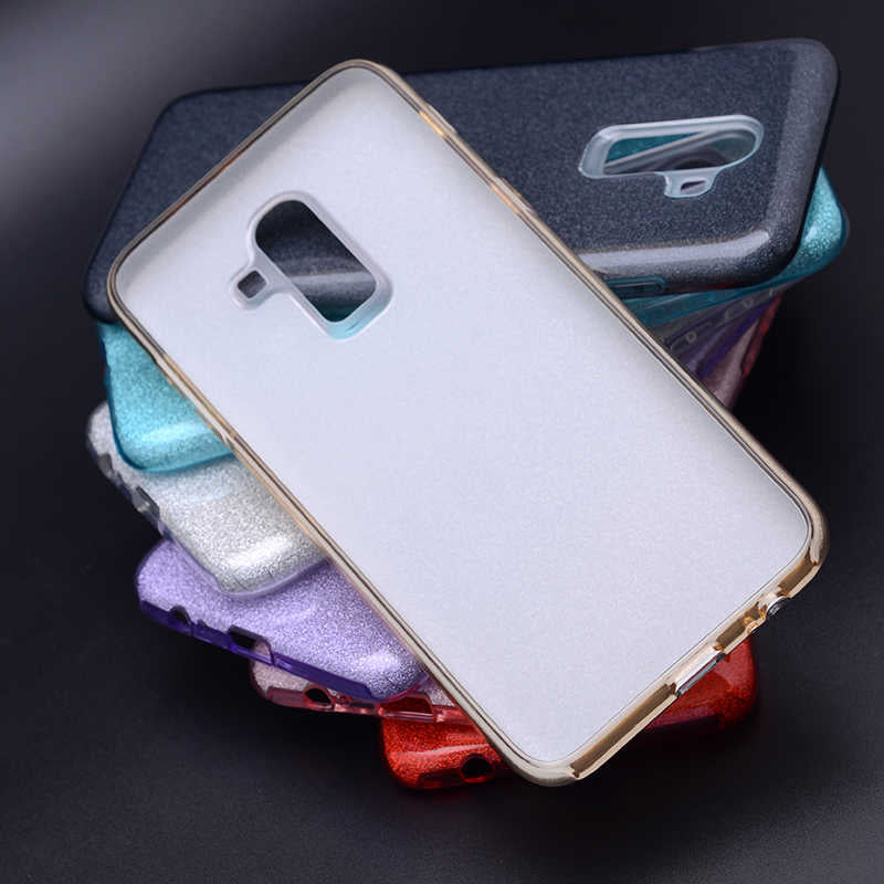 Galaxy J8 Kılıf Zore Shining Silikon Kırmızı