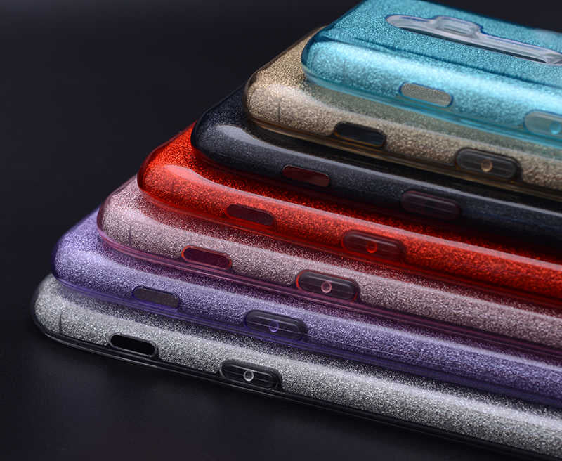 Galaxy J8 Kılıf Zore Shining Silikon Kırmızı