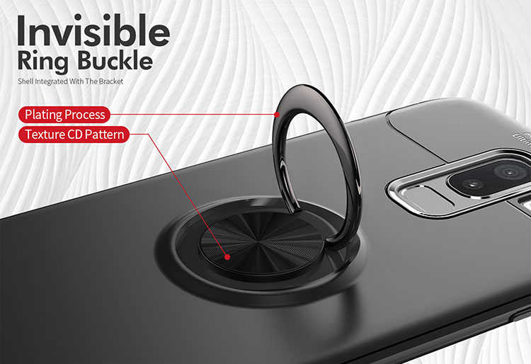 Galaxy J8 Kılıf Zore Ravel Silikon Kapak Siyah-Mavi