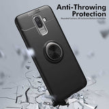 Galaxy J8 Kılıf Zore Ravel Silikon Kapak Siyah-Mavi