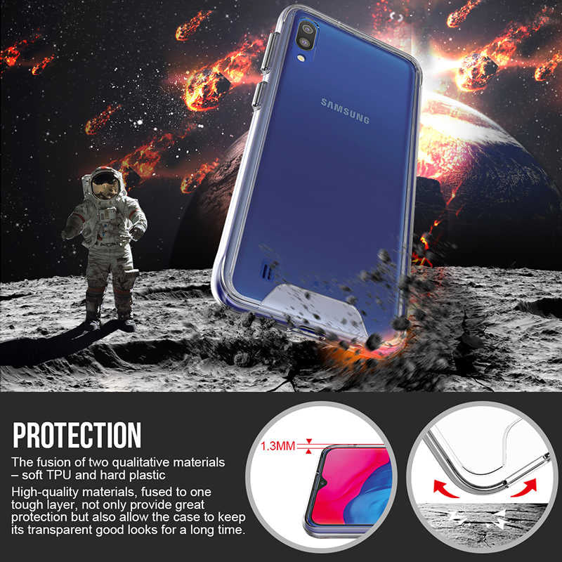 Galaxy M10 Kılıf Zore Gard Silikon Renksiz