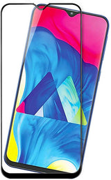 Galaxy M10S Zore Kenarları Kırılmaya Dayanıklı Cam Ekran Koruyucu Siyah