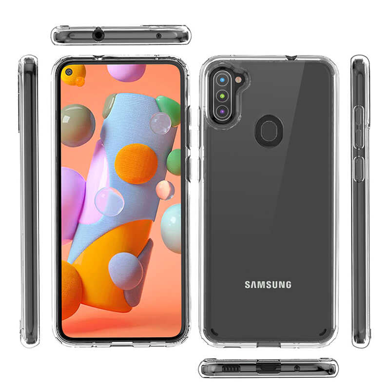 Galaxy M11 Kılıf Zore Coss Kapak Renksiz