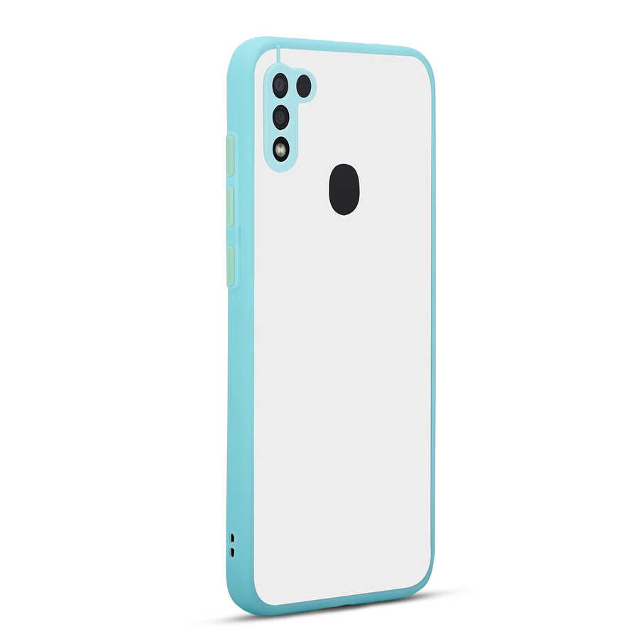 Galaxy M11 Kılıf Zore Hux Kapak Turkuaz
