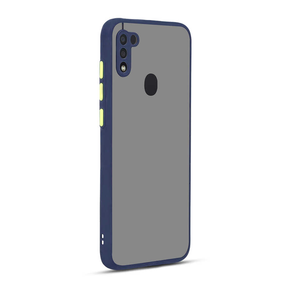 Galaxy M11 Kılıf Zore Hux Kapak Lacivert