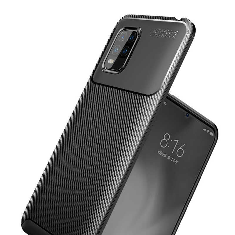 Xiaomi Mi 10 Lite Kılıf Zore Negro Silikon Kapak Siyah