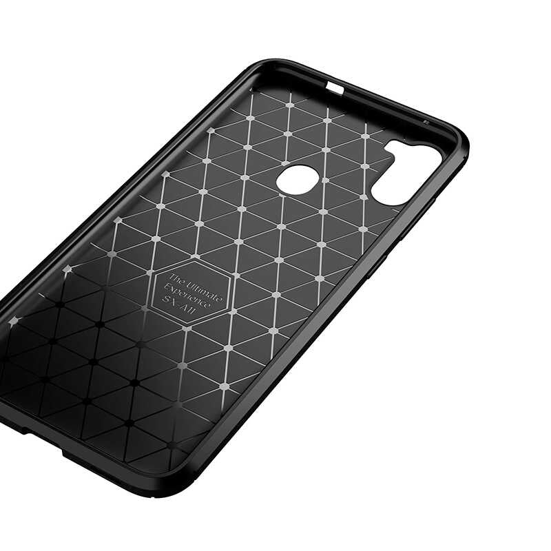 Galaxy M11 Kılıf Zore Negro Silikon Kapak Kahverengi