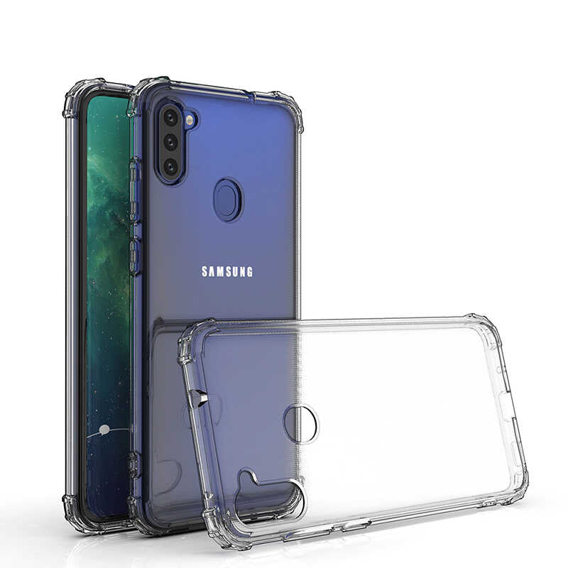 Galaxy M11 Kılıf Zore Nitro Anti Shock Silikon Renksiz
