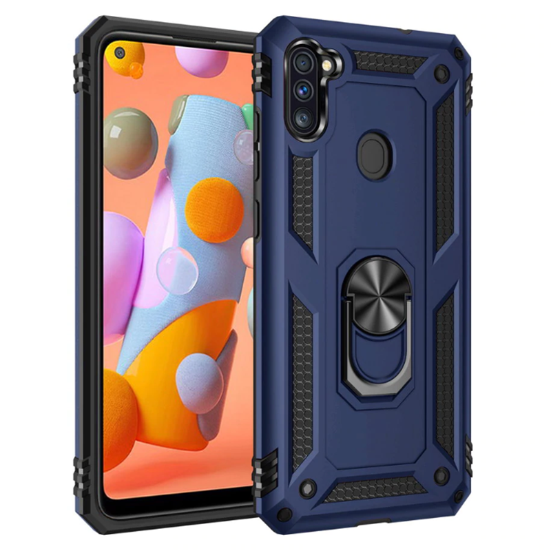 Galaxy M11 Kılıf Zore Vega Kapak Mavi