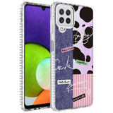 Galaxy M12 Kılıf Airbag Kenarlı Renkli Desenli Silikon Zore Elegans Kapak NO8