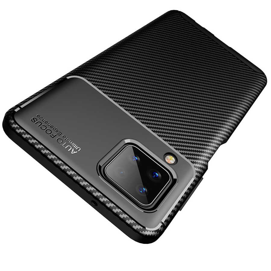 Galaxy M12 Kılıf Zore Negro Silikon Kapak Siyah