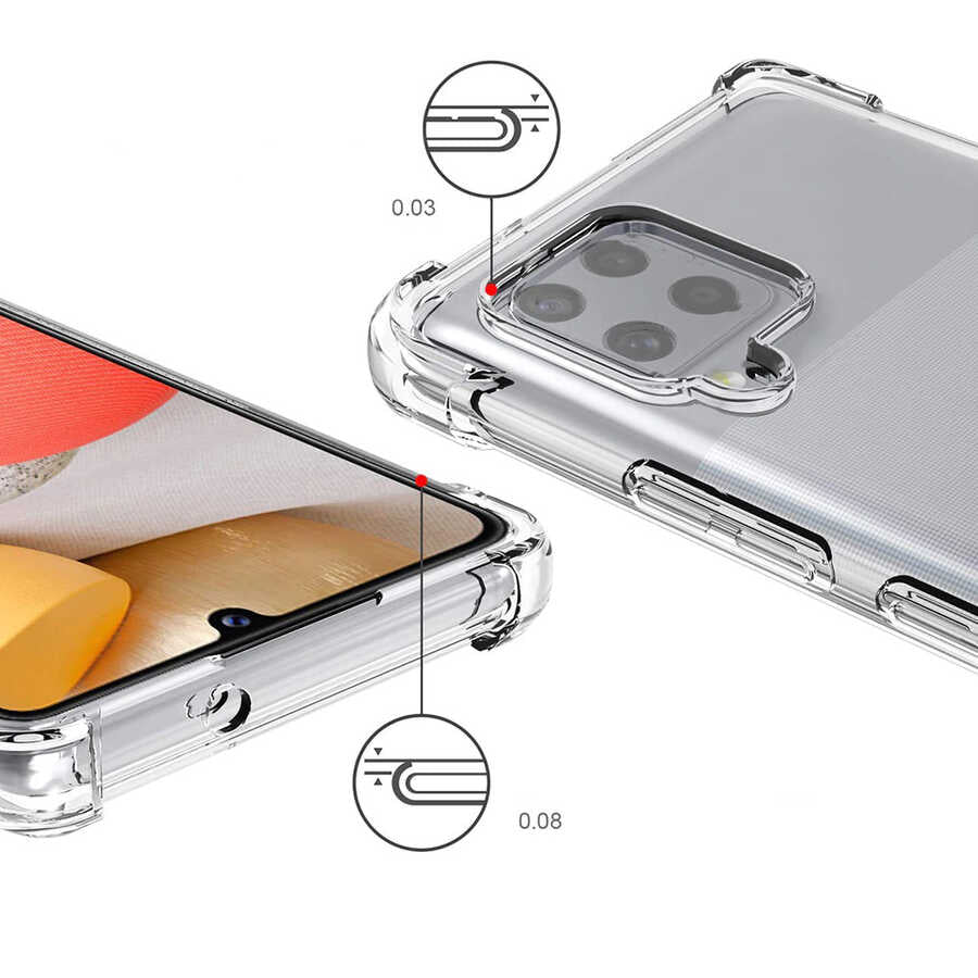 Galaxy M12 Kılıf Zore Nitro Anti Shock Silikon Renksiz