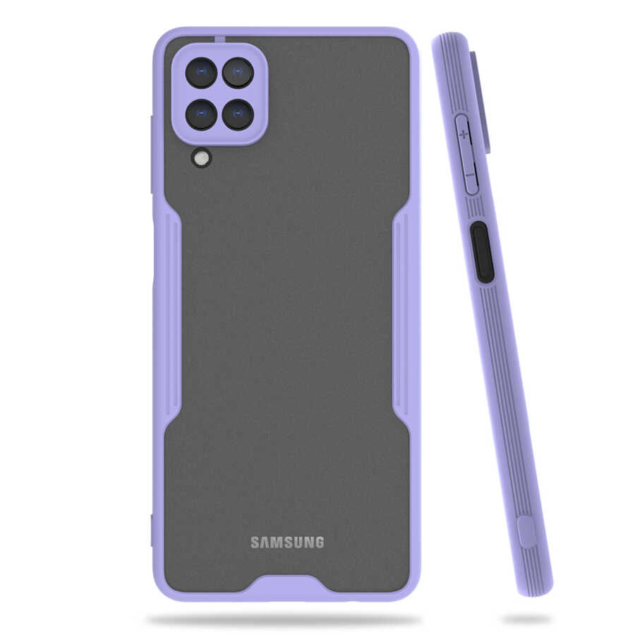 Galaxy M12 Kılıf Zore Parfe Kapak Mor