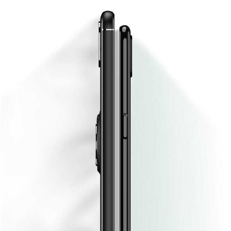 Galaxy M12 Kılıf Zore Ravel Silikon Kapak Siyah-Rose Gold
