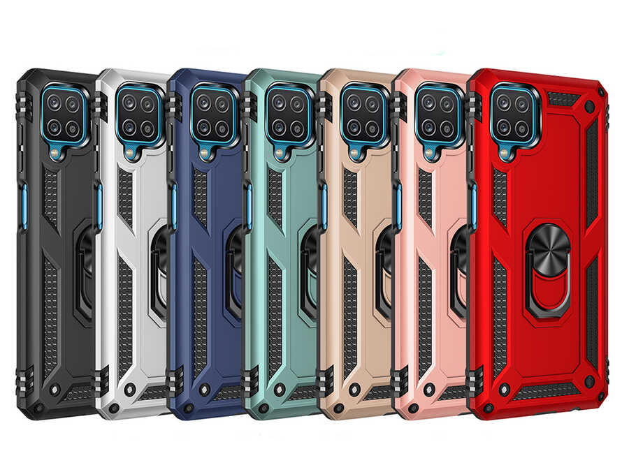 Galaxy M12 Kılıf Zore Vega Kapak Gri