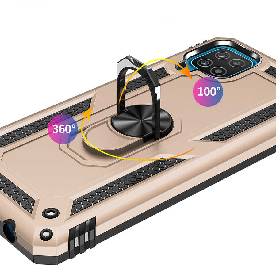 Galaxy M12 Kılıf Zore Vega Kapak Rose Gold