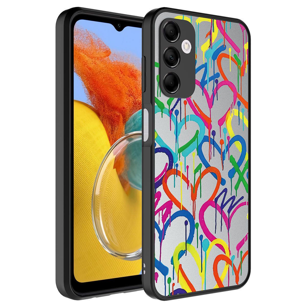 Galaxy M14 Kılıf Aynalı Desenli Kamera Korumalı Parlak Zore Mirror Kapak Ayna