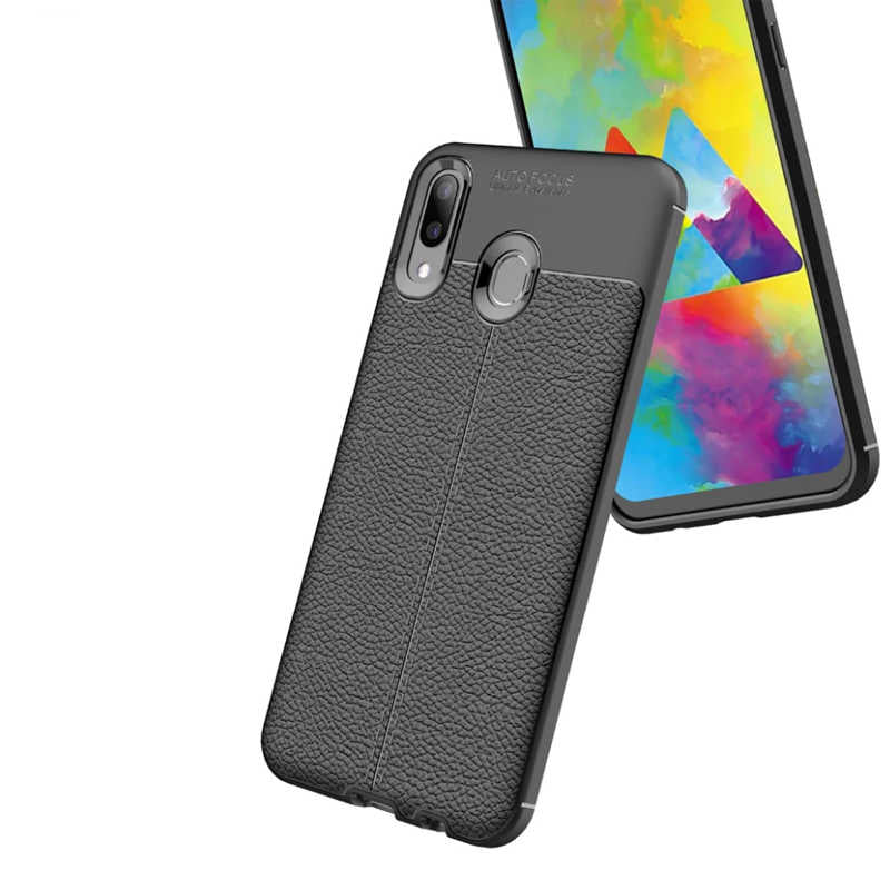 Galaxy M20 Kılıf Zore Niss Silikon Kapak Gri