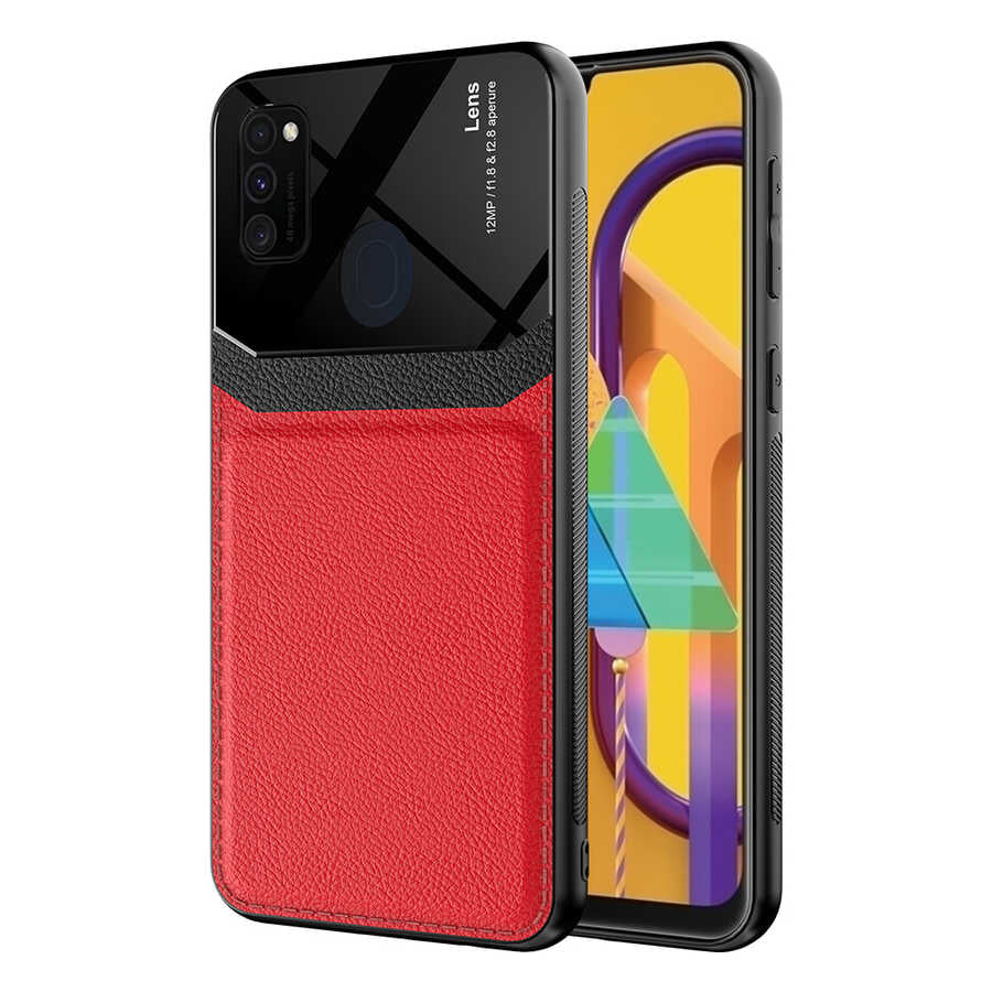 Galaxy M21 Kılıf Zore Emiks Kapak Lacivert