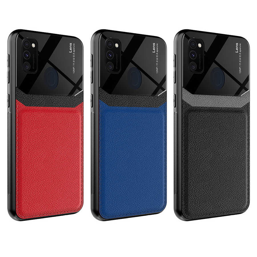 Galaxy M21 Kılıf Zore Emiks Kapak Kırmızı