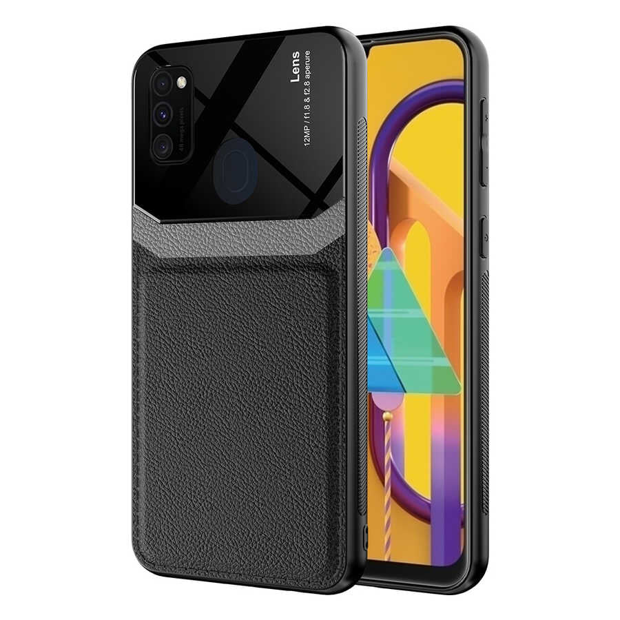 Galaxy M21 Kılıf Zore Emiks Kapak Siyah