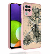 Galaxy M22 Kılıf Desenli Kamera Korumalı Parlak Zore Nora Kapak NO6