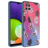 Galaxy M22 Kılıf Kamera Korumalı Desenli Sert Silikon Zore Epoksi Kapak NO3