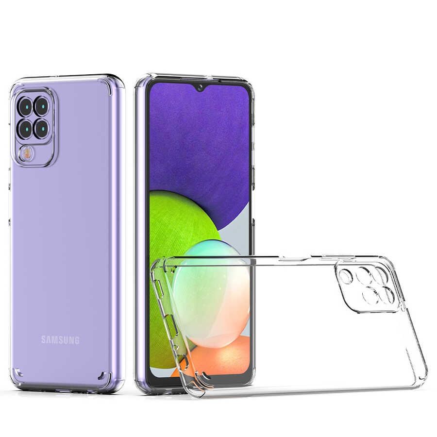 Galaxy M22 Kılıf Zore Coss Kapak Renksiz