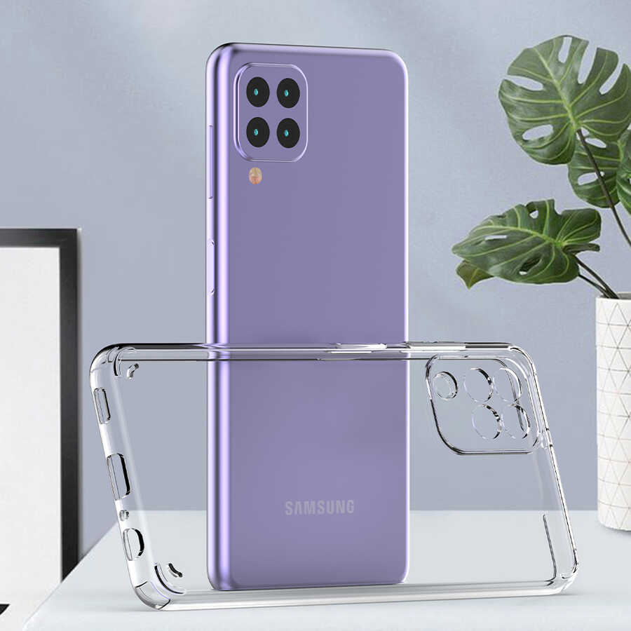Galaxy M22 Kılıf Zore Coss Kapak Renksiz
