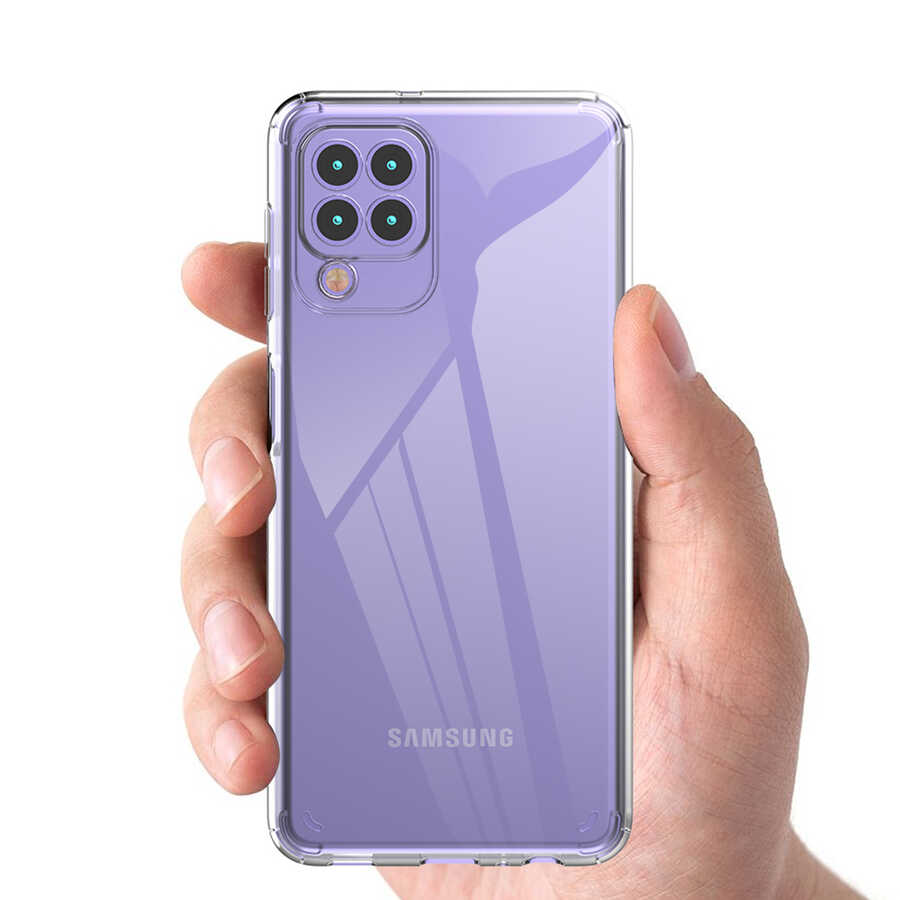 Galaxy M22 Kılıf Zore Coss Kapak Renksiz