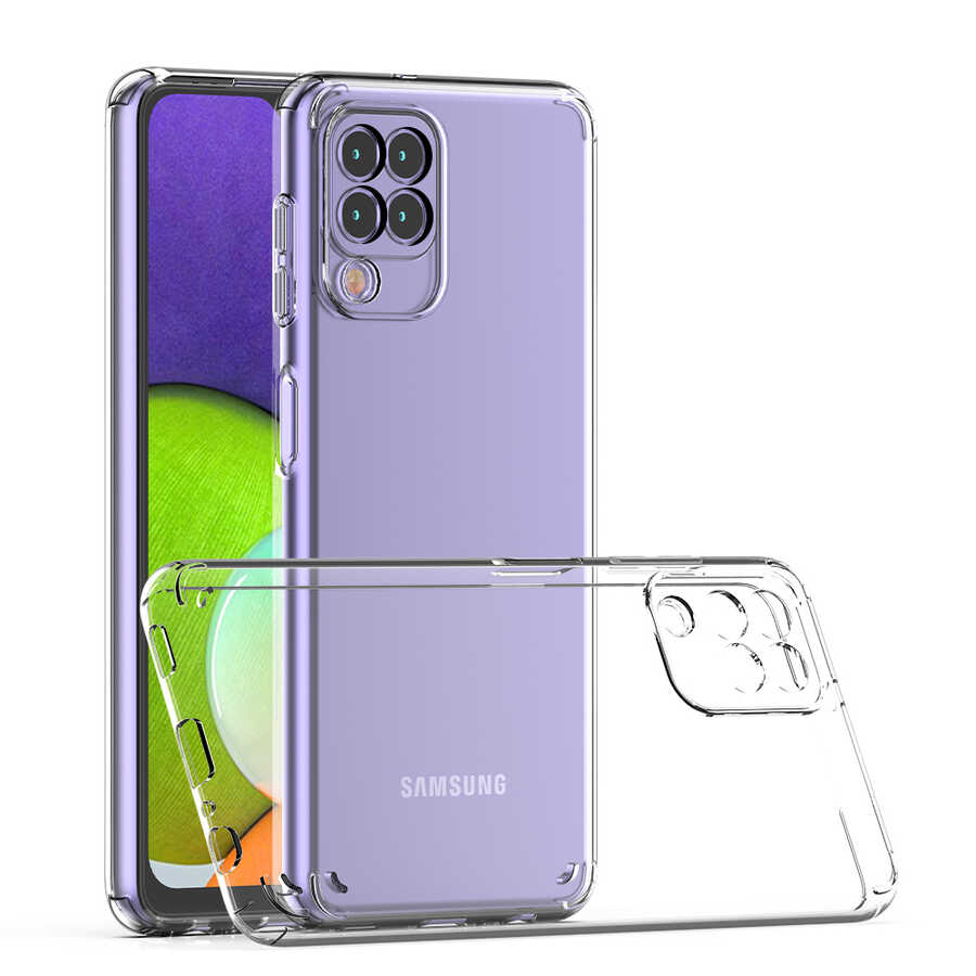 Galaxy M22 Kılıf Zore Coss Kapak Renksiz