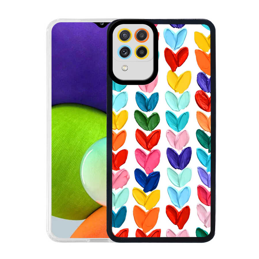 Galaxy M22 Kılıf Zore M-Fit Desenli Kapak Love Story No2