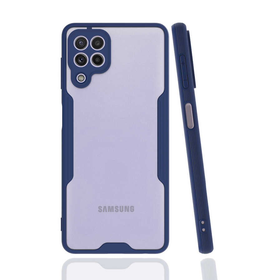Galaxy M22 Kılıf Zore Parfe Kapak Lacivert