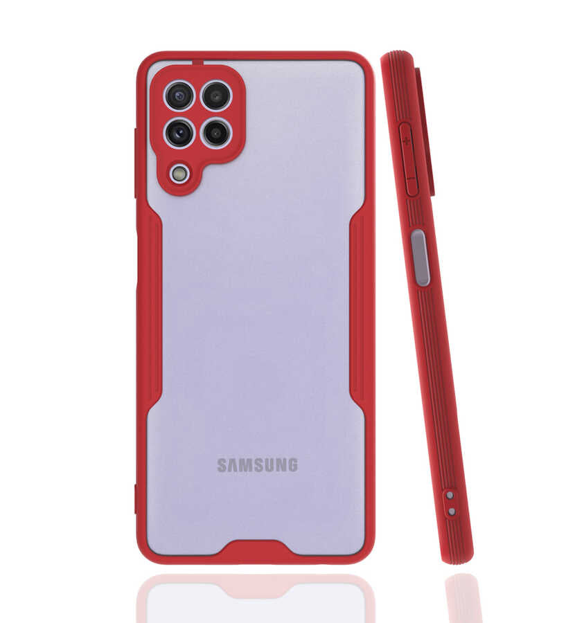 Galaxy M22 Kılıf Zore Parfe Kapak Kırmızı