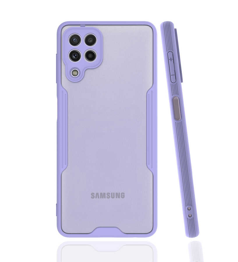 Galaxy M22 Kılıf Zore Parfe Kapak Mor