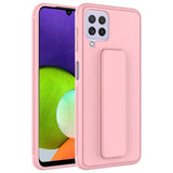 Galaxy M22 Kılıf Zore Qstand Kapak Pembe
