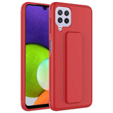 Galaxy M22 Kılıf Zore Qstand Kapak Kırmızı