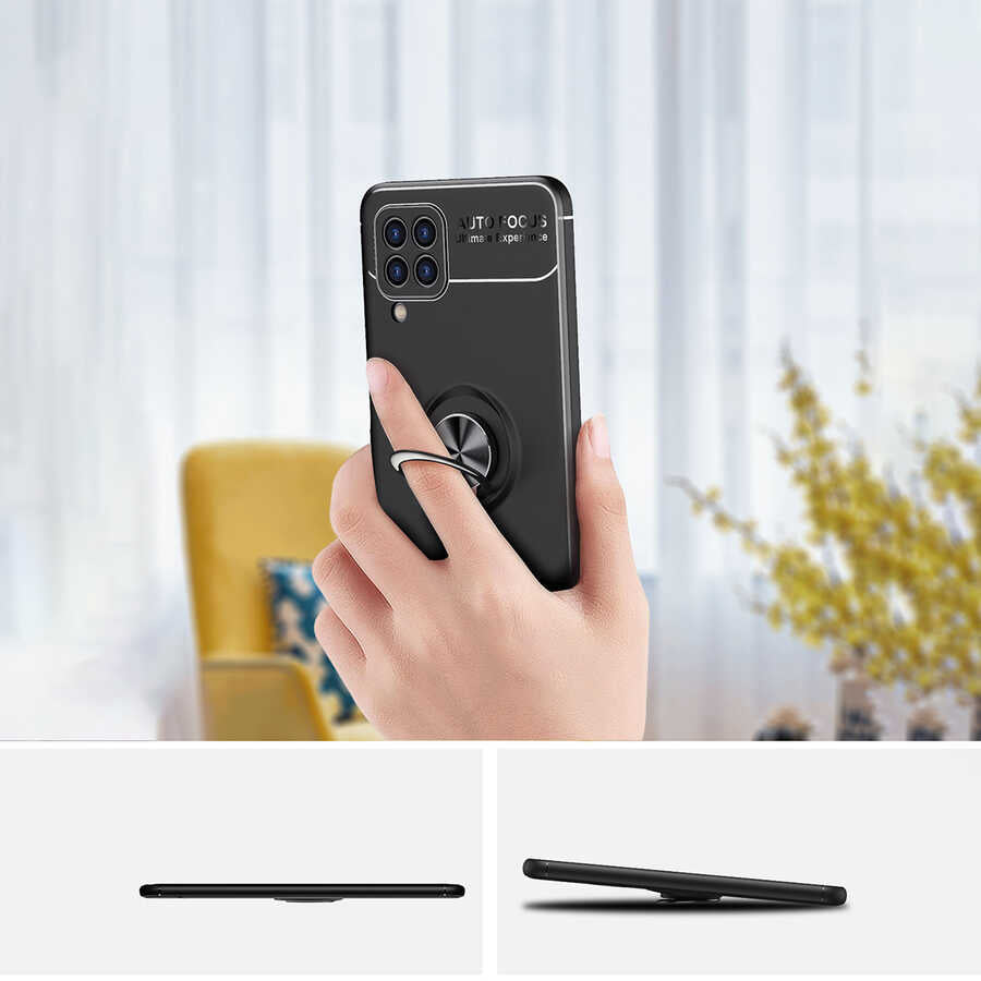 Galaxy M22 Kılıf Zore Ravel Silikon Kapak Mavi